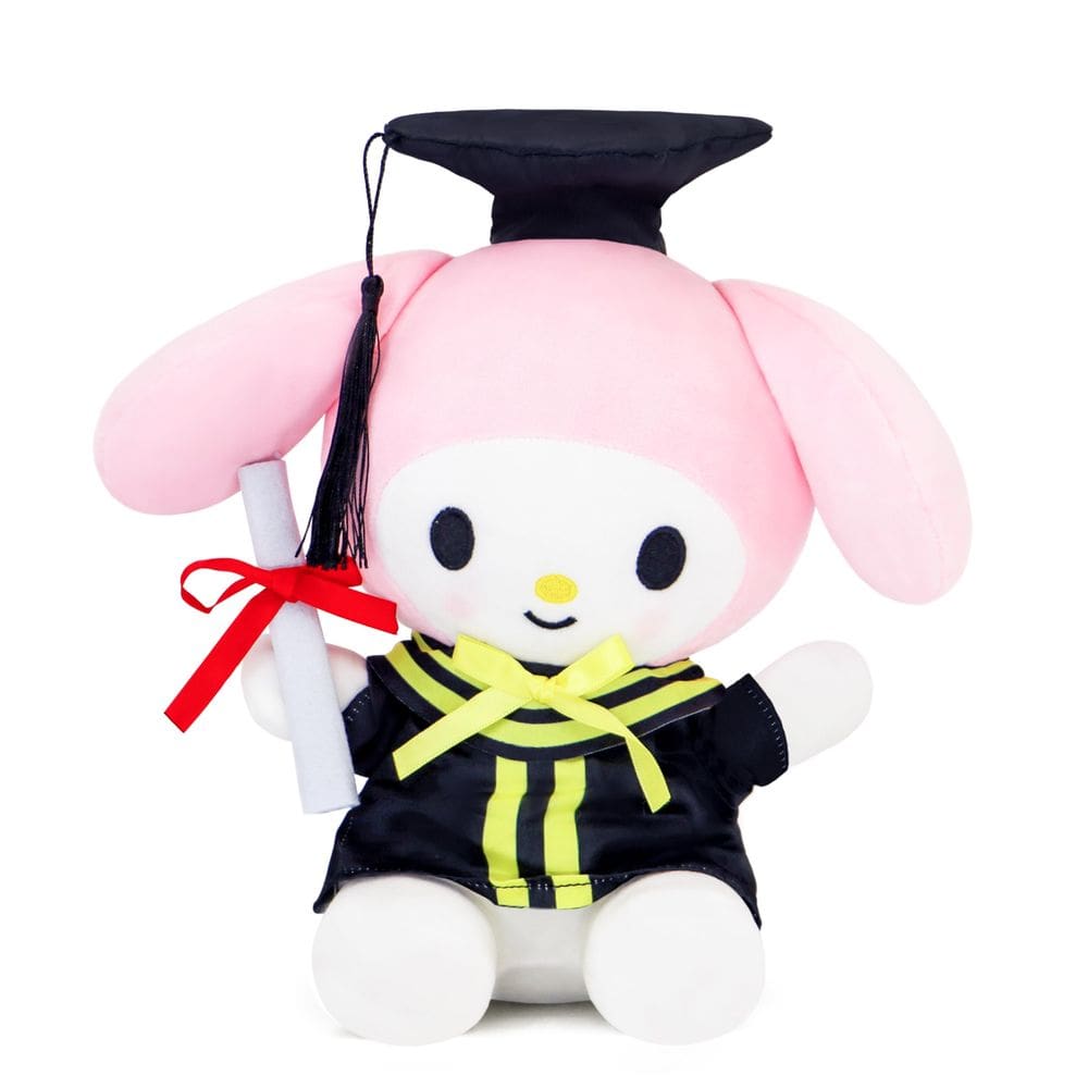 Brinquedo de pelúcia Ahlsense Graduation 30 cm com diploma de 3 anos ou mais rosa
