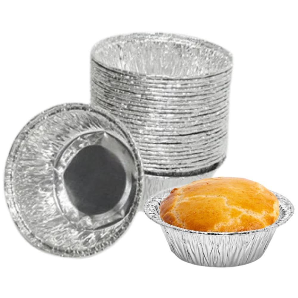 Forma de Alumínio Para Empada Pequena 48x17mm Assadeira Descartável Kit Com 200