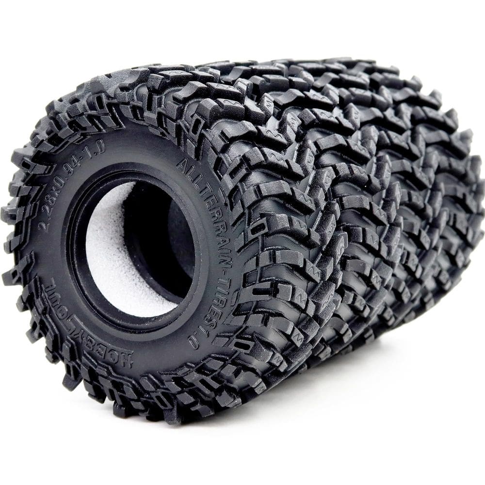 Pneus RC Crawler HOBBYSOUL 1.0 58 mm para 1/24 SCX24 1/18 TRX4M