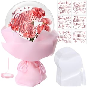 Conjunto de balões Charnoel para o Dia das Mães com 10 balões Bobo transparentes