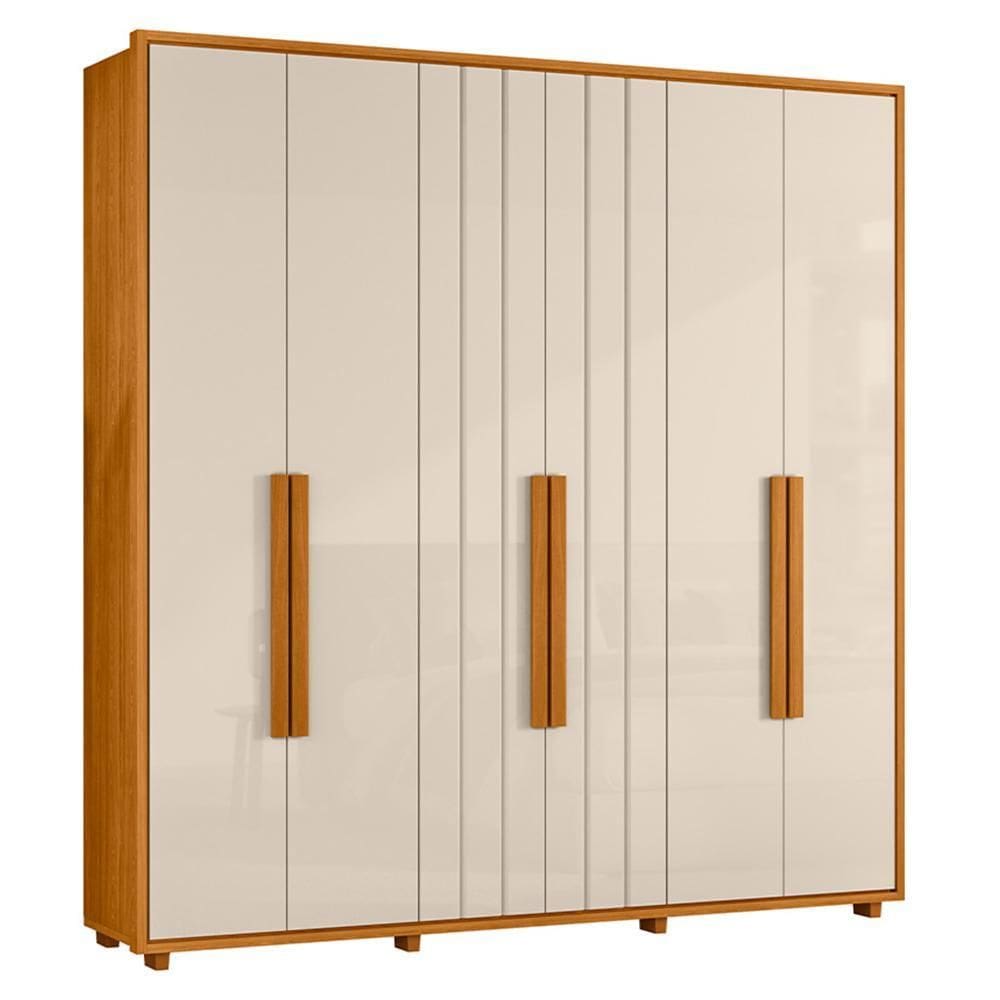 Guarda Roupa Casal Portinari Ripado 6 Portas - Madetec