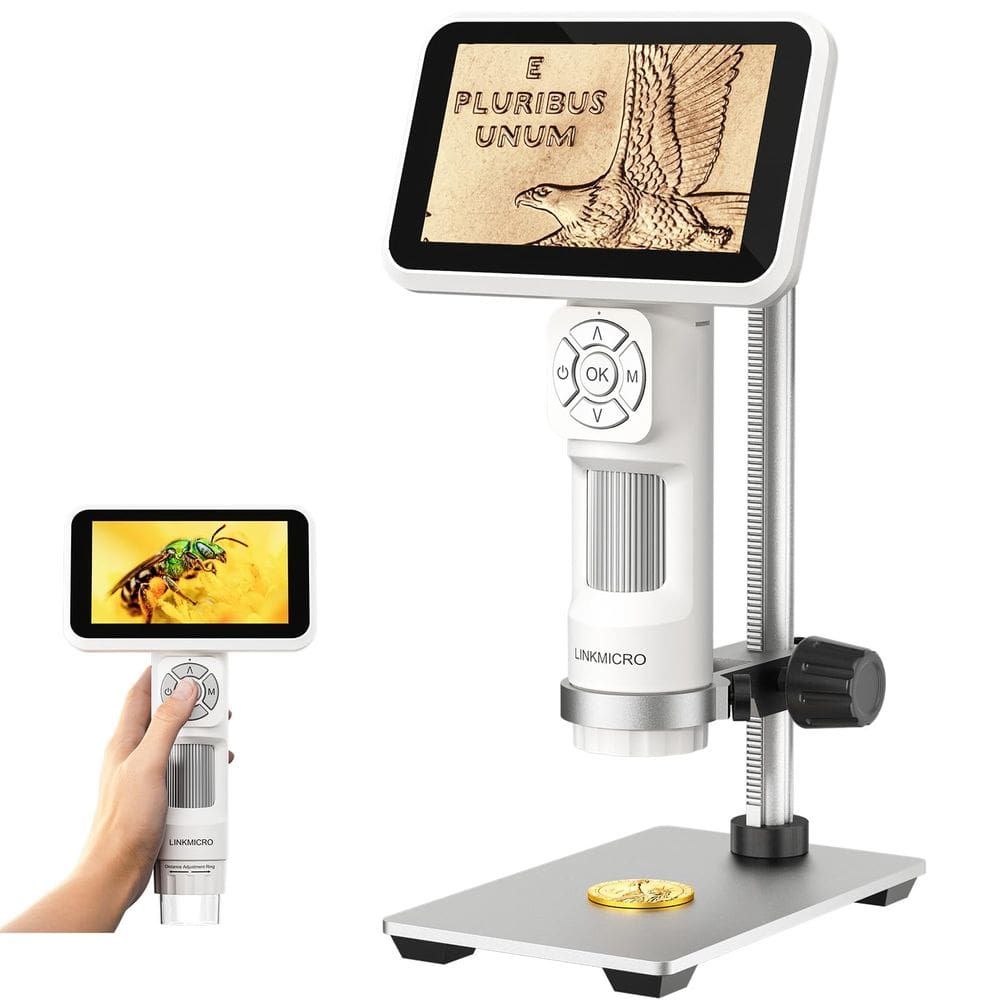 Microscópio digital de moedas LINKMICRO LM115 LCD 12MP 1080P