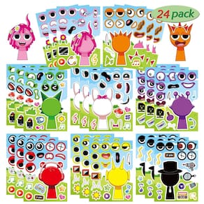 Conjunto de adesivos WYKDAG sprunki Make-a-Face com Safaris, Sea & Fantasy