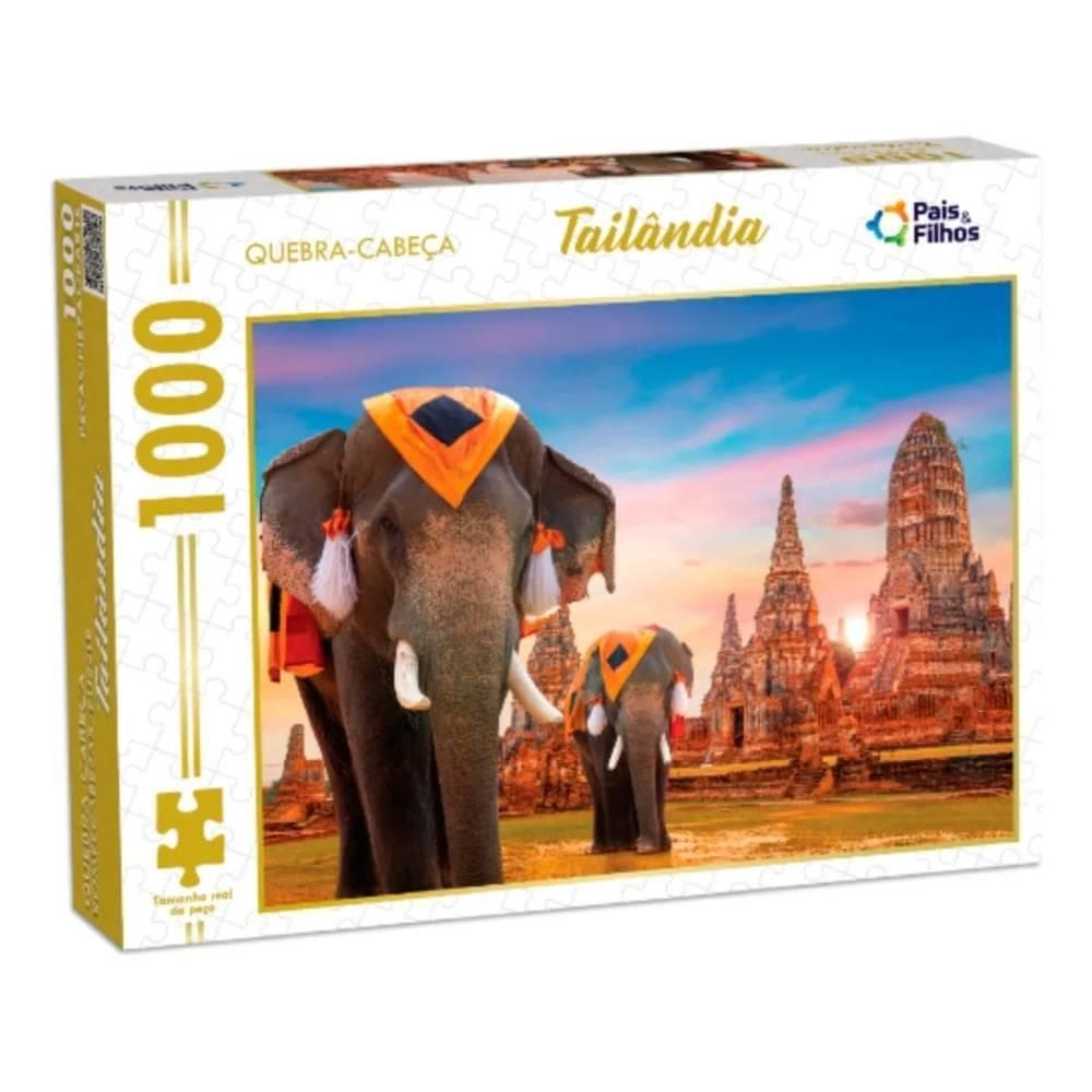 Quebra-Cabeça - 1000 Peças - Tailândia - Pais E Filhos