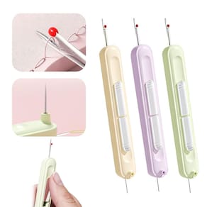 Needle Threader, pacote com 3, XIRTAIOV 2025, estripador de costura 2 em 1 atualizado