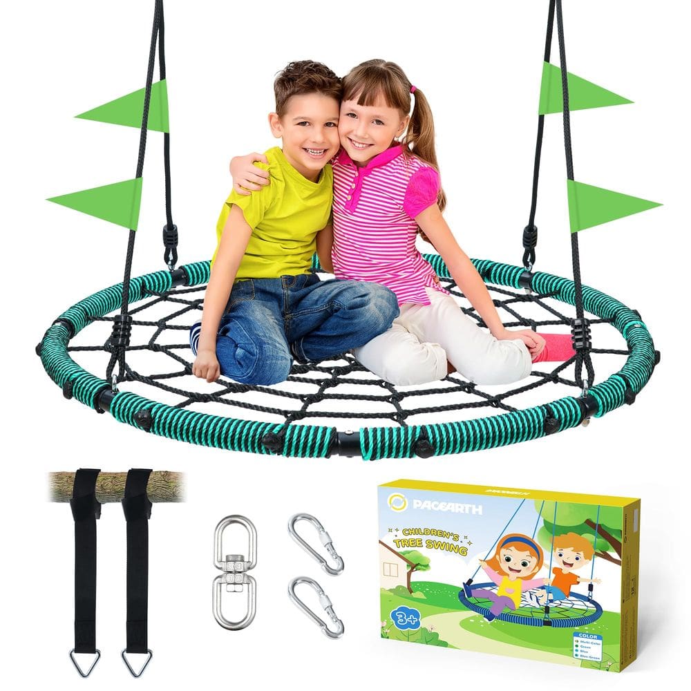 Spider Web Saucer Swing PACEARTH 40" para crianças e adultos