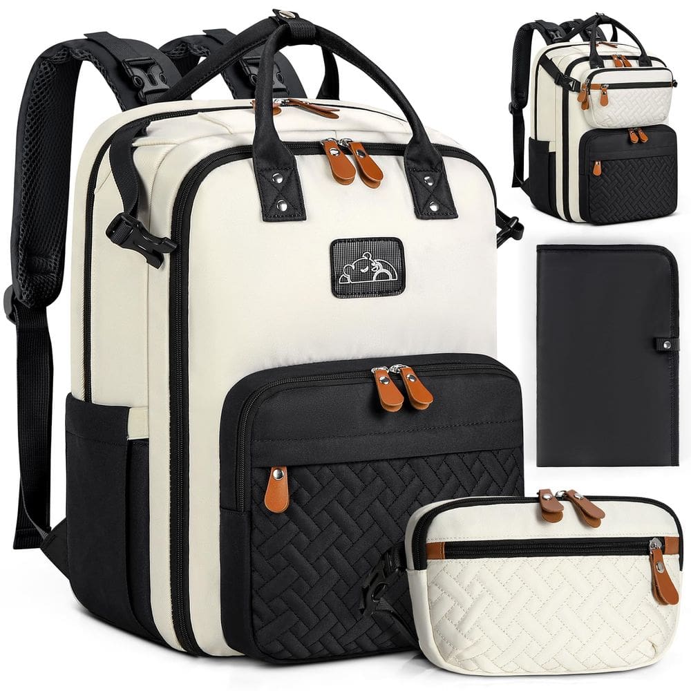 Mochila para fraldas RAINSMORE Large à prova d`água com trocador