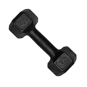 Halter Sextavado Dumbell Pintado 5Kg Academia Treino Ferro