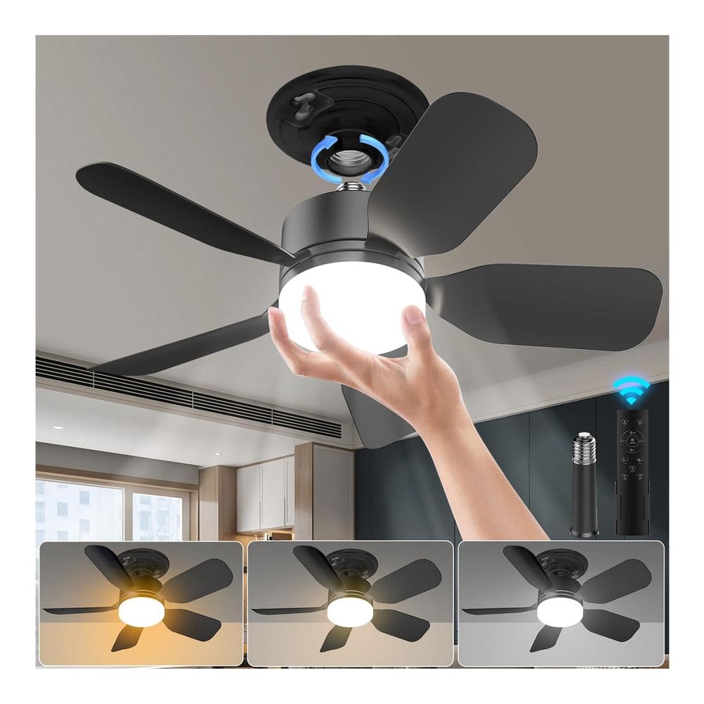 Luz de ventilador de soquete com controle remoto Aupuslite 2.0 30W 2000lm