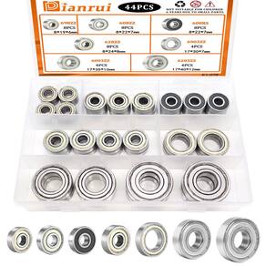Kit de sortimento de rolamentos Dianrui 44 peças para skate, impressão 3D
