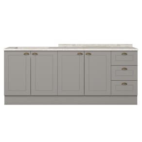 Balcao Tampo 120 cm Balcao Cooktop 80 cm Americana Cinza Calcare Henn