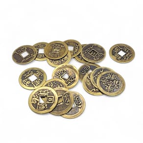 Kit 20 Moedas Feng Shui Prosperidade Total Amuleto da Sorte