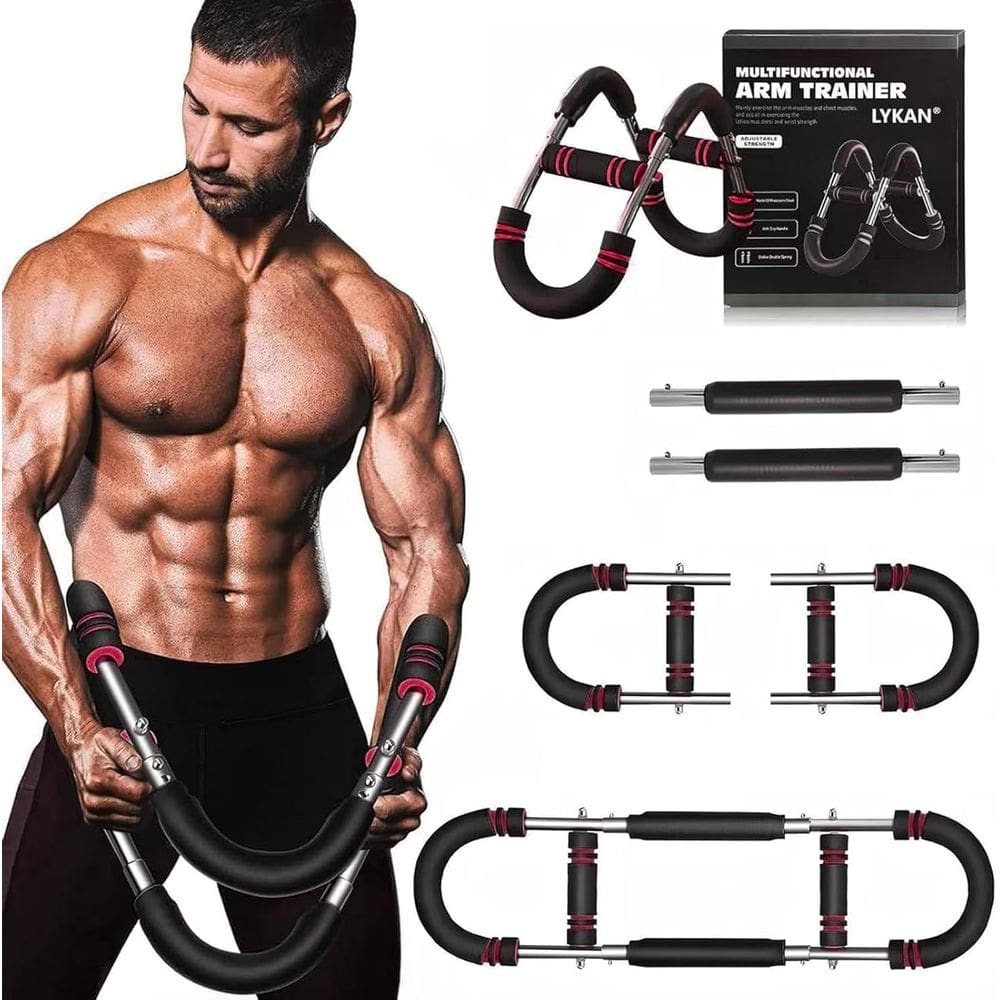 Arm Trainer Saker Twister 18-45 kg, treino de peito ajustável, vermelho