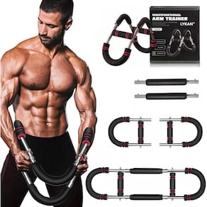 Arm Trainer Saker Twister 18-45 kg, treino de peito ajustável, vermelho