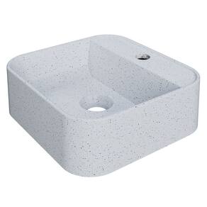 Cuba Pia Para Banheiro Quadrada 32cm Ágata C08 Branco Granit - Mpozenato