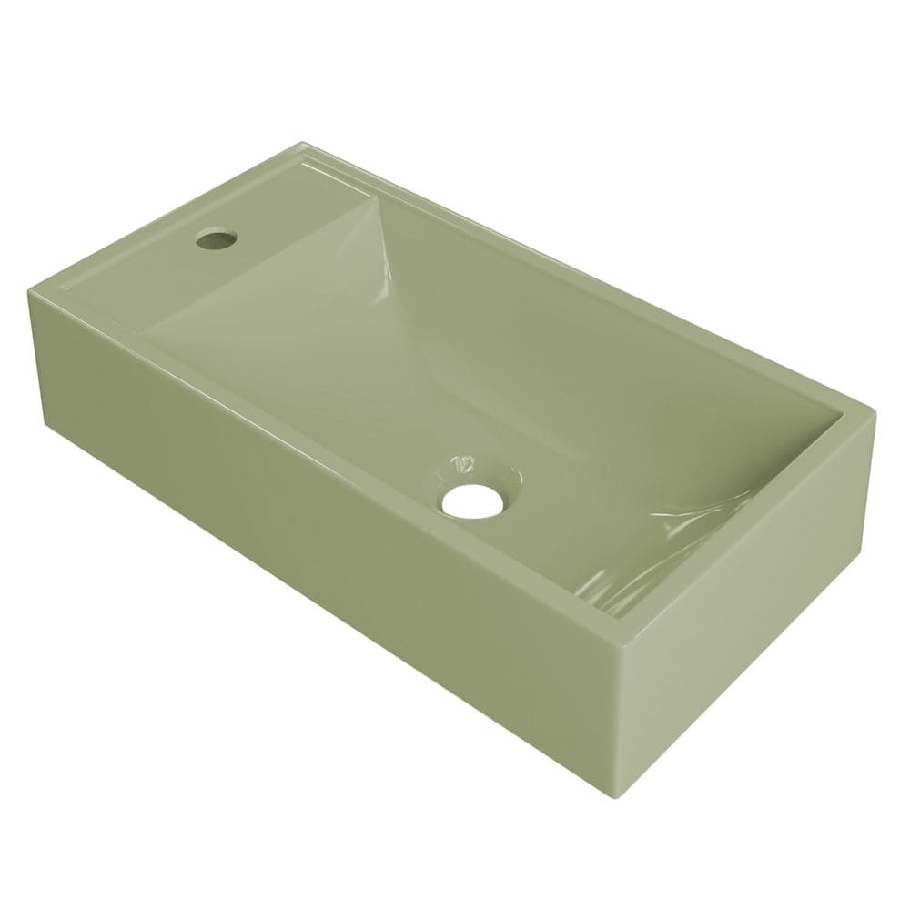 Cuba Pia de Apoio Para Banheiro Retangular 54cm Alva C08 Verde - Mpozenato