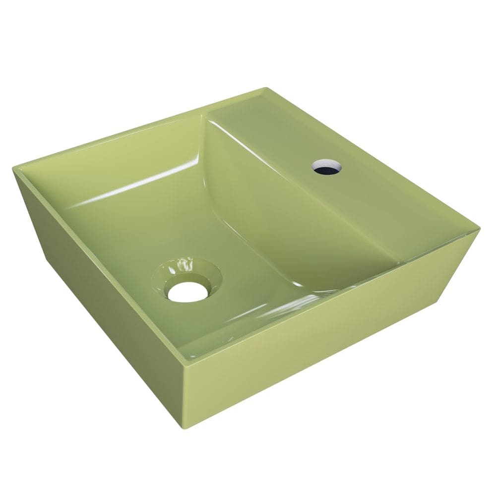Cuba Pia de Apoio Para Banheiro Quadrada 33cm Aya C08 Verde - Mpozenato
