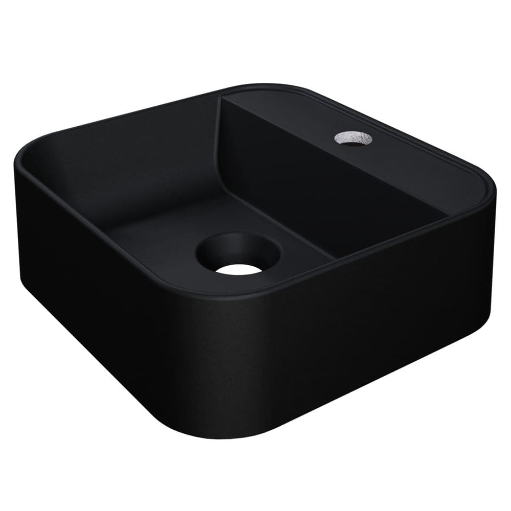 Cuba Pia Para Banheiro Quadrada 32cm Ágata C08 Preto - Mpozenato
