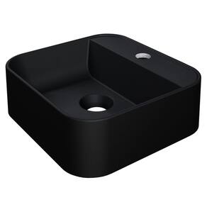Cuba Pia Para Banheiro Quadrada 32cm Ágata C08 Preto - Mpozenato