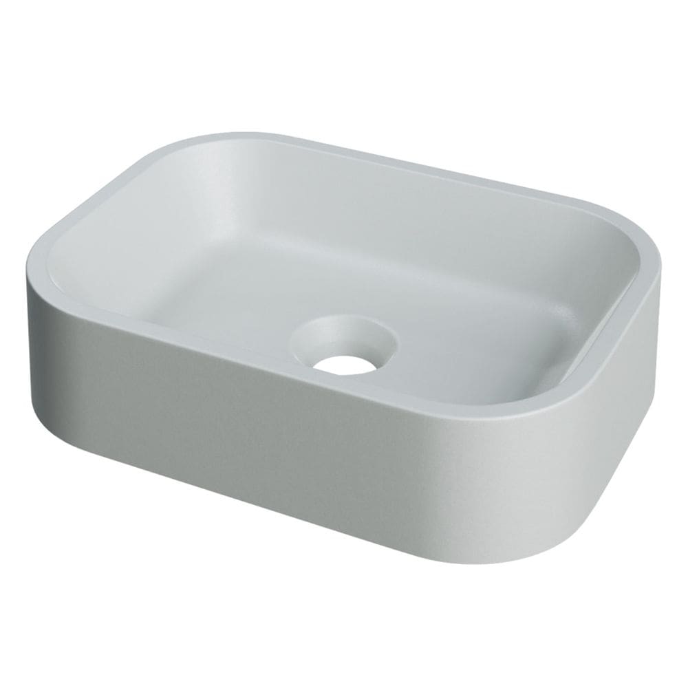 Cuba Pia Para Banheiro Retangular 38cm Dalila C08 Cinza - Mpozenato