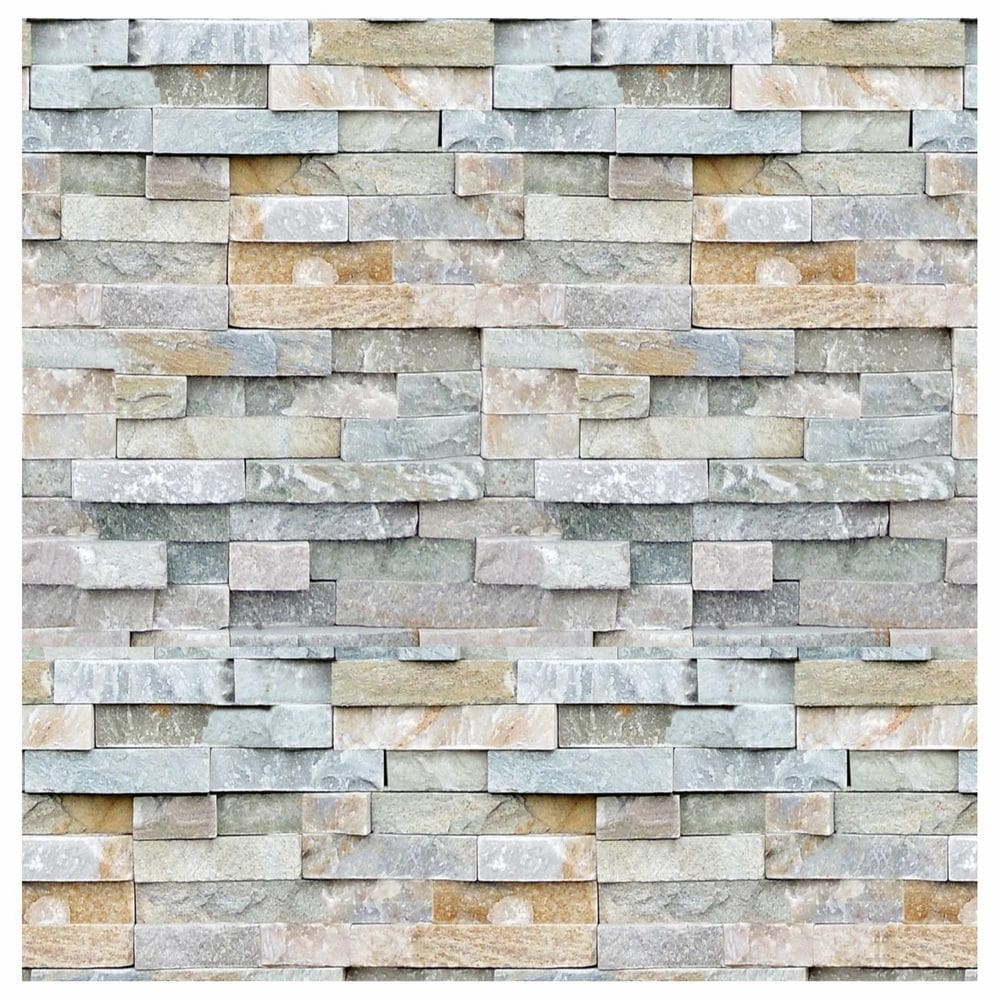 Papel De Parede Adesivo 3D Pedra Natural 300X52Cm