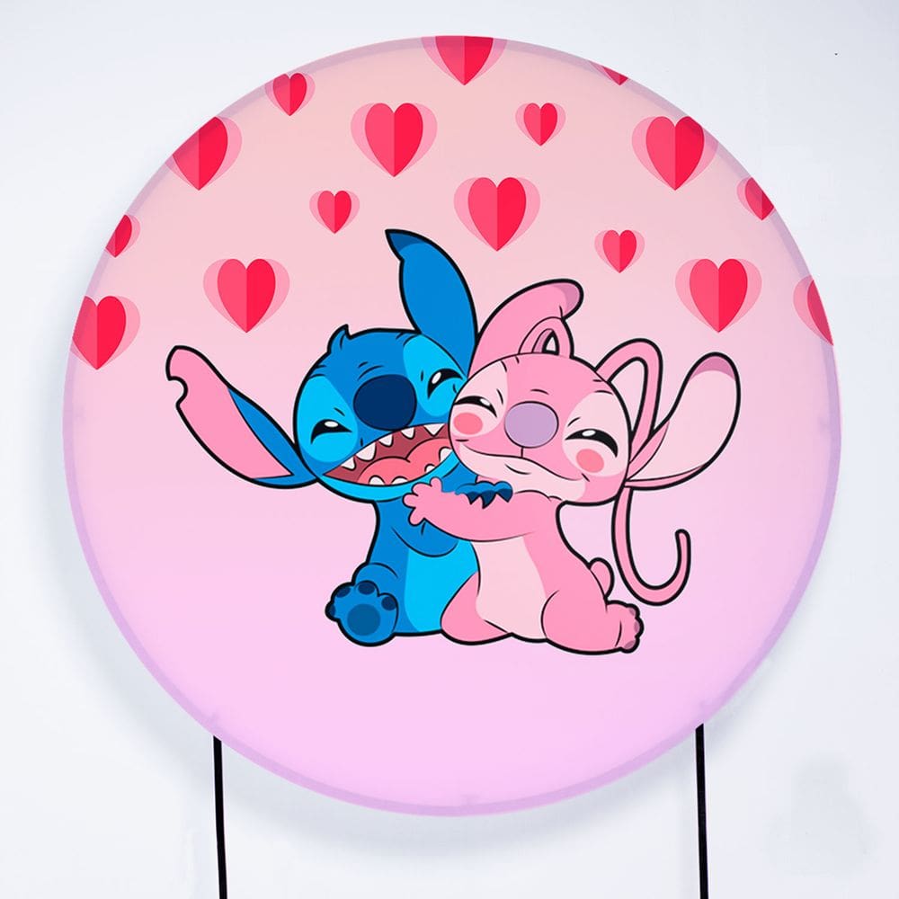 Painel Decorativo para Festa 1,30x1,30 metros Vesti Fácil com Elástico Lilo & Stitch - Fera Print