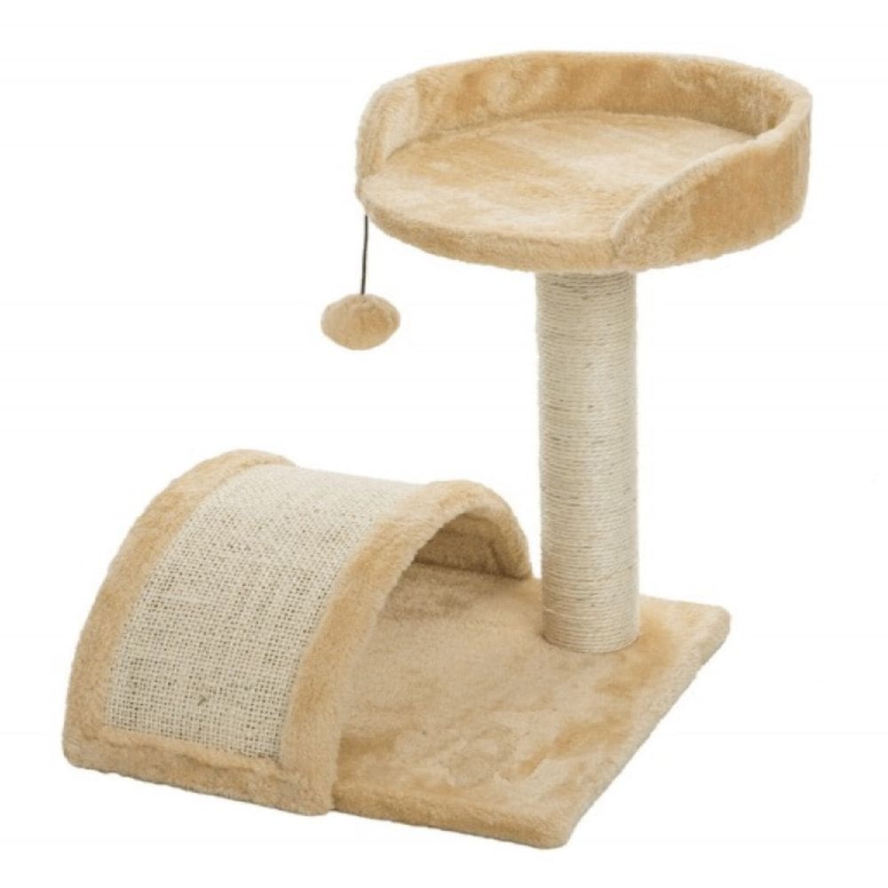 Arranhador Brinquedo Para Gatos Poste Com Ponte Em Arco Bege