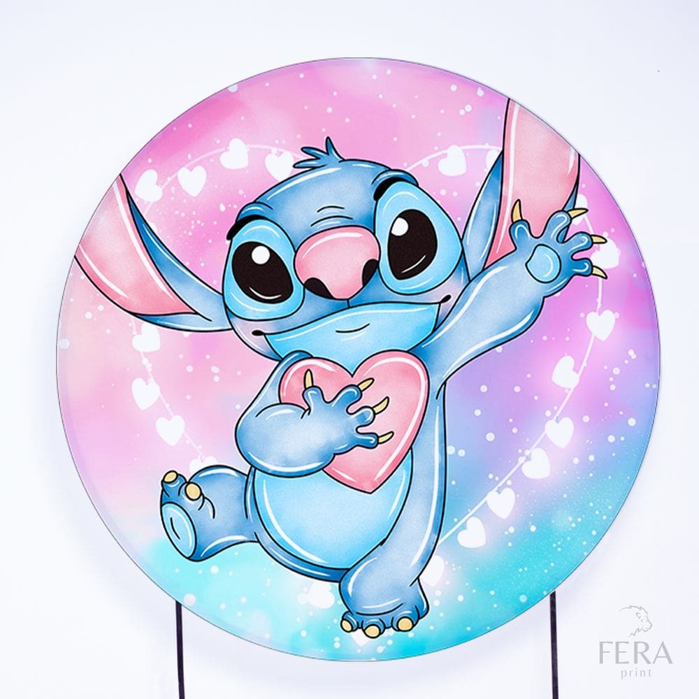 Painel Decorativo para Festa 1,50x1,50 metros Vesti Fácil com Elástico Lilo & Stitch - Fera Print
