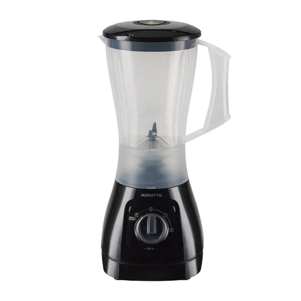 Liquidificador Agratto Forza LQLF-0 850W - 2 Velocidades+Pulsar, Copo Leitoso 1,5 Litros, Preto