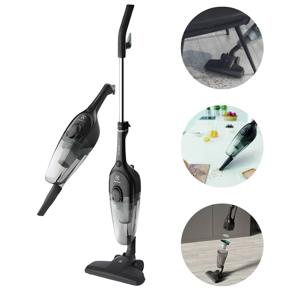 Aspirador de Pó Vertical 2 em1 Electrolux STK12 1,2 L 1100W Filtro Hepa Cabo 5 Metros cor Preto