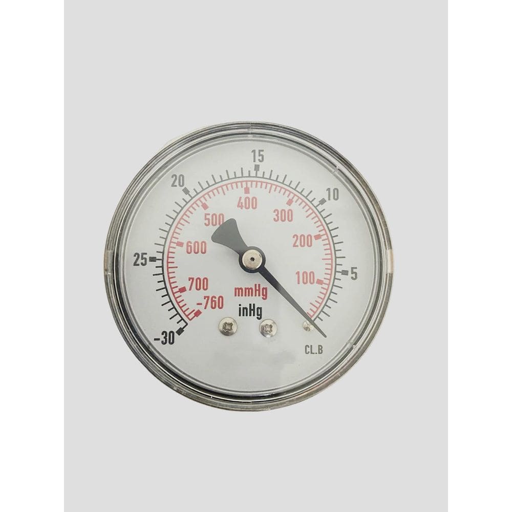 Kit 02 Pcs Vacuômetro Visor 40 Mm Rosca 1/8 Npt 0-760 Mmhg