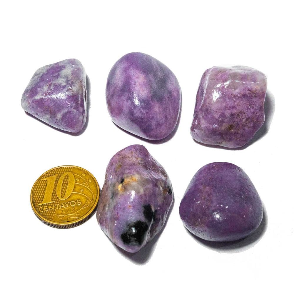 05 Lepidolita Mica Natural Rolado Ideal P/Coleção Reff 108973