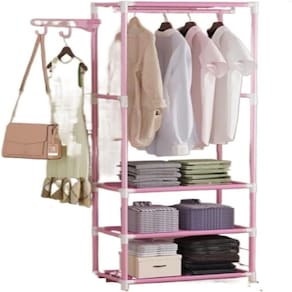 Arara Roupas com Cabideiro, Sapateira e 3 Prateleiras