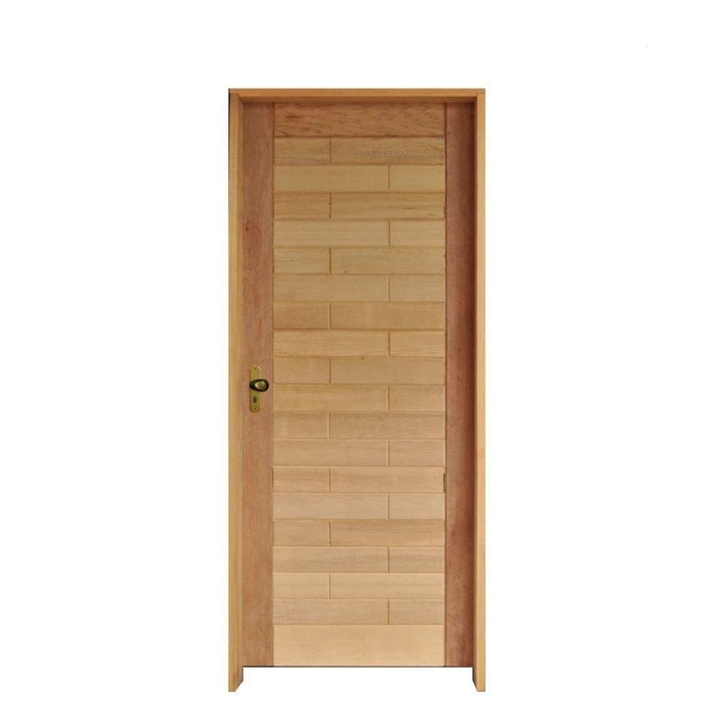 Kit Porta Roma Mista 82 X 2.10 Batente 14 Cm Fechadura Externa Lado Direito - Rodam
