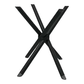 Base Pé De Mesa Palito Cor Preta - Flape Para Tampo de Madeira