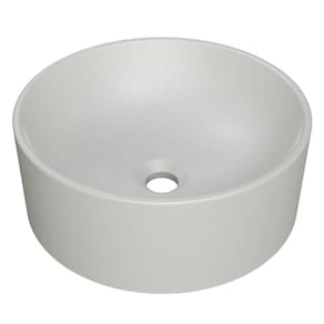 Cuba Pia Para Banheiro Redonda 34cm Sara C08 Cinza Mpozenato