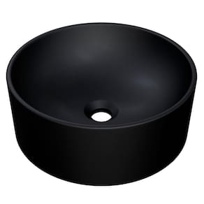 Cuba Pia Para Banheiro Redonda 34cm Sara C08 Preto Mpozenato