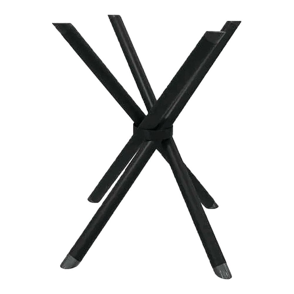 Base Pé De Mesa Palito Cor Preta - Flape Para Tampo de Vidro