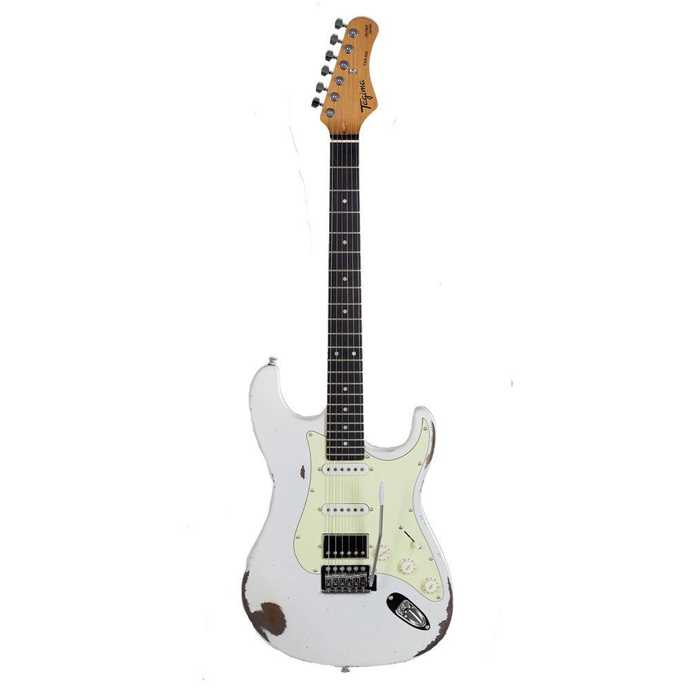 Guitarra Escala Escura Escudo Mg Tga-580 Antique Ow Tagima