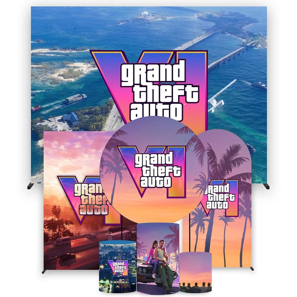 Super Kit de Painéis de Festa GTA VI- Fera Print