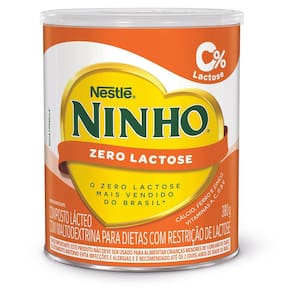 Ninho Composto Lácteo Zero Lactose Lata 380g