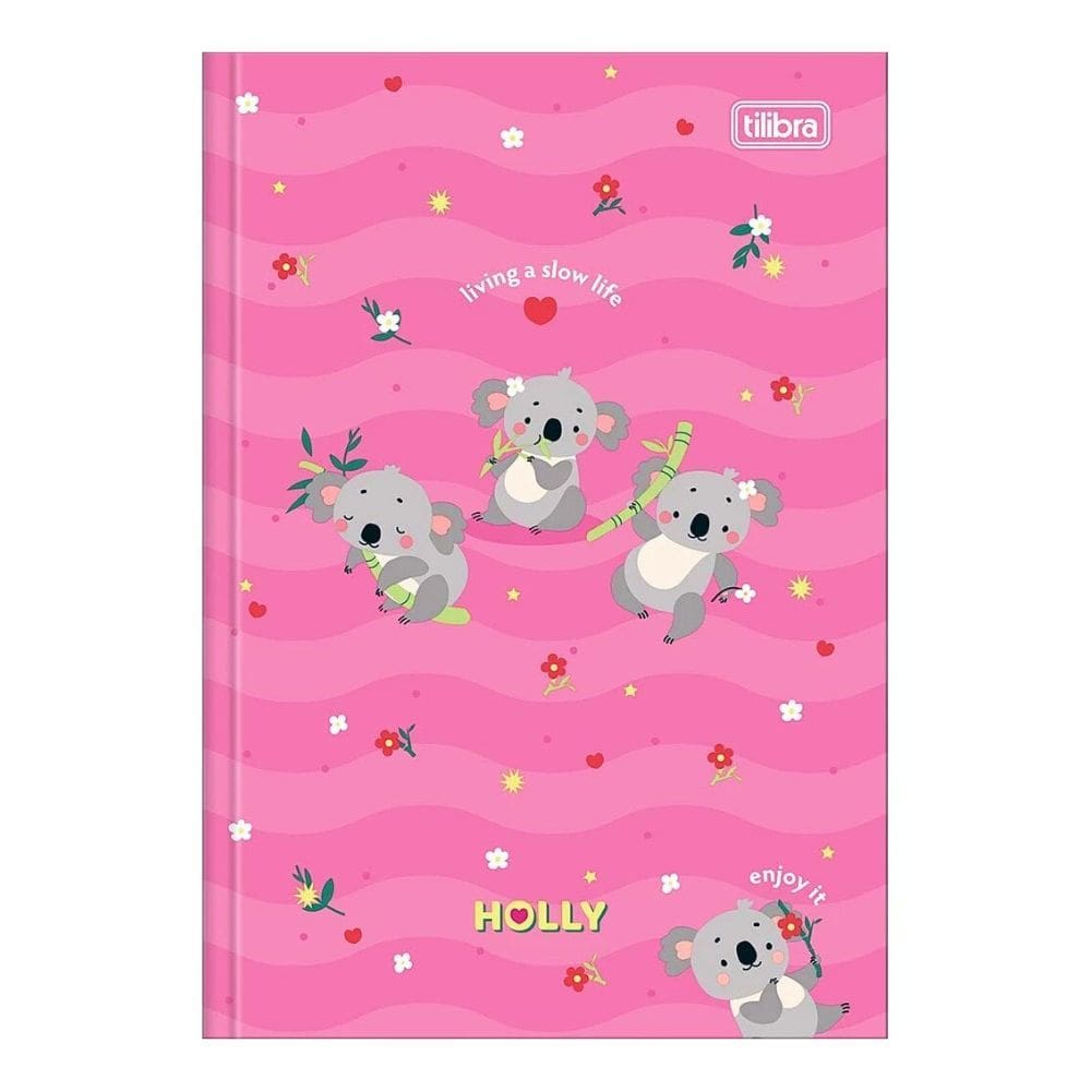 Caderno Brochura Caligrafia Holly Capa Dura 40 Folhas + Folha Dupla de Adesivos - Tilibra | Escolar | Caligrafia | Fofo