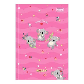 Caderno Brochura Caligrafia Holly Capa Dura 40 Folhas + Folha Dupla de Adesivos - Tilibra | Escolar | Caligrafia | Fofo