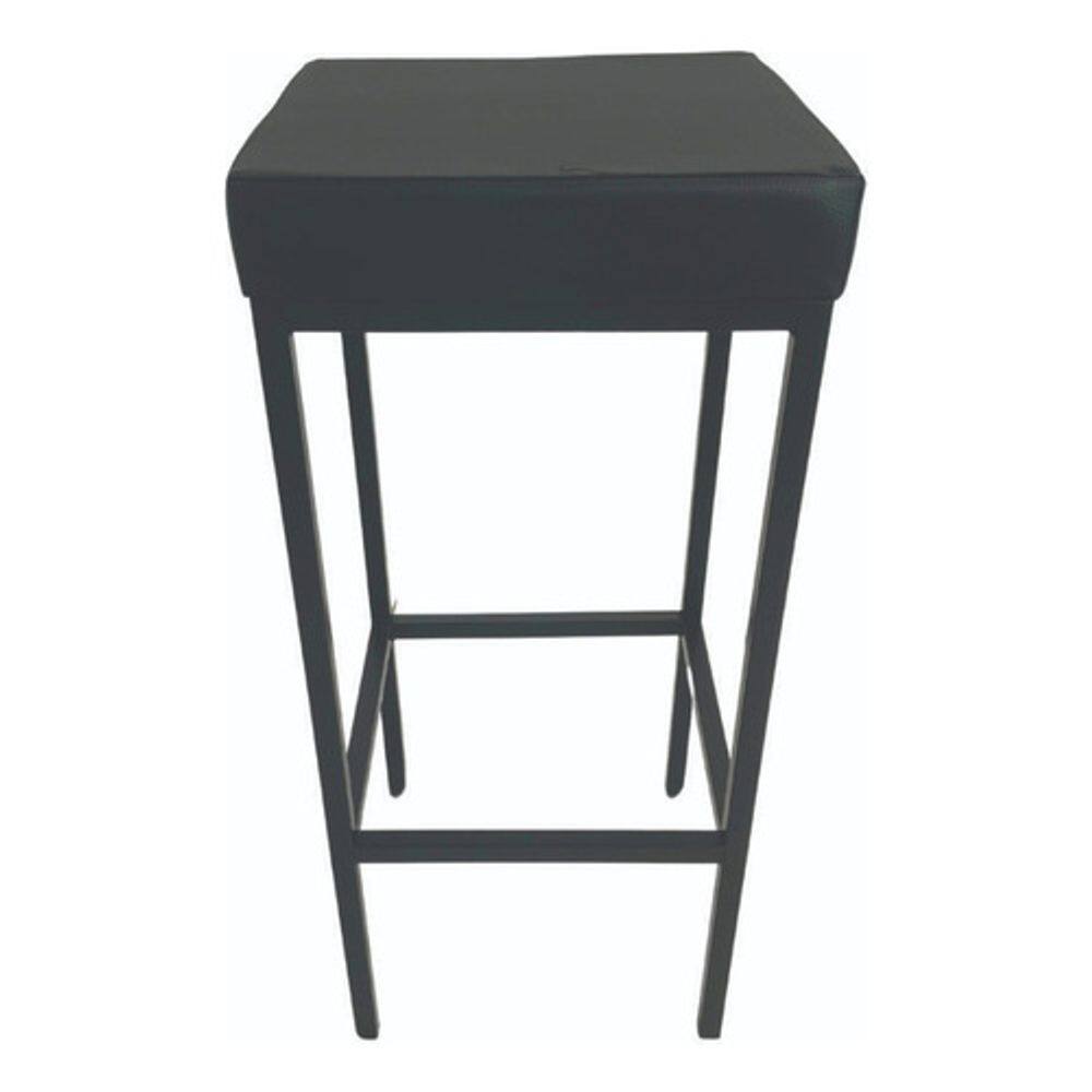 Banqueta Ravena Alta com Pintura Epóxi Preta - 70cm