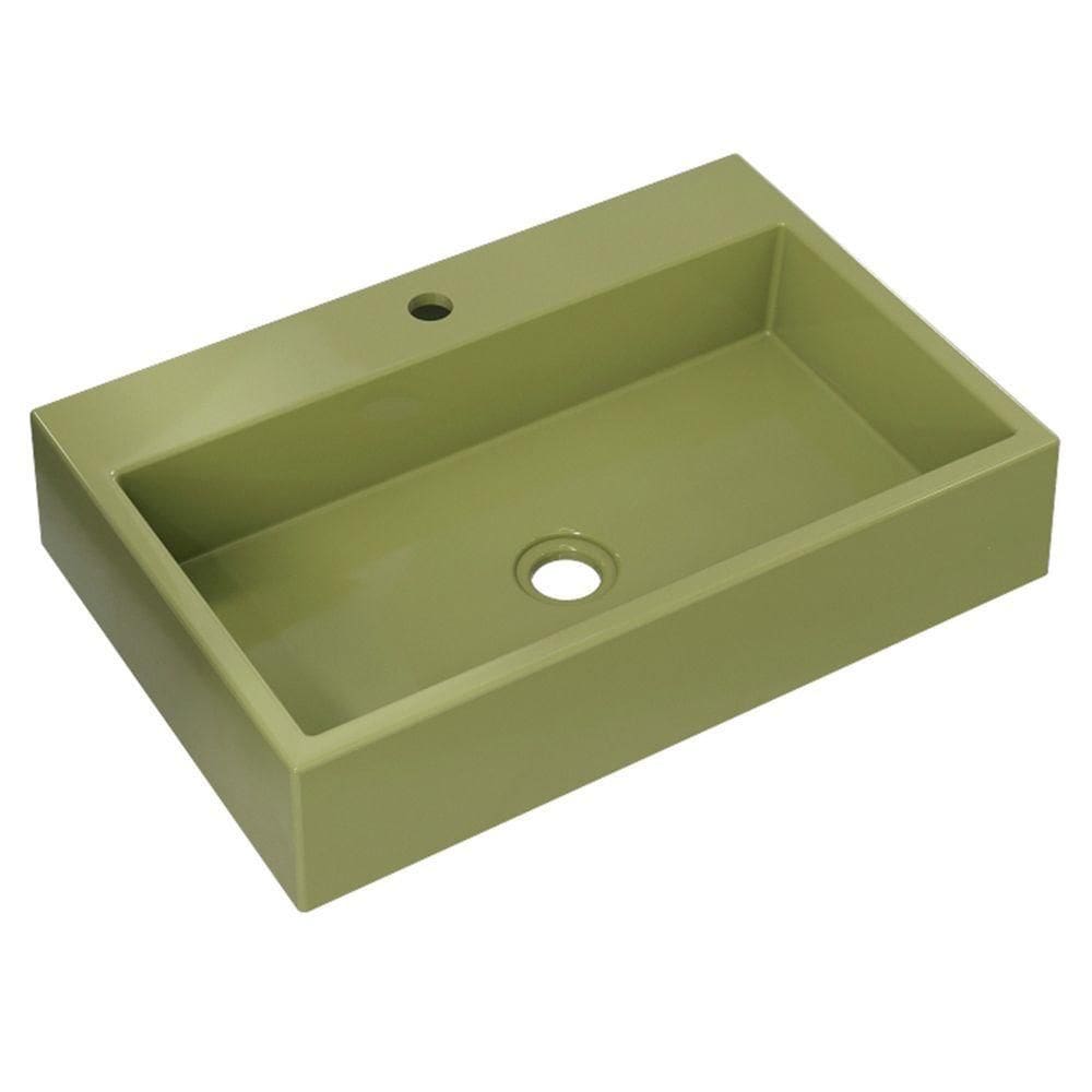 Cuba Pia De Apoio Para Banheiro Retangular 55cm Ivy C08 Verde Mpozenato