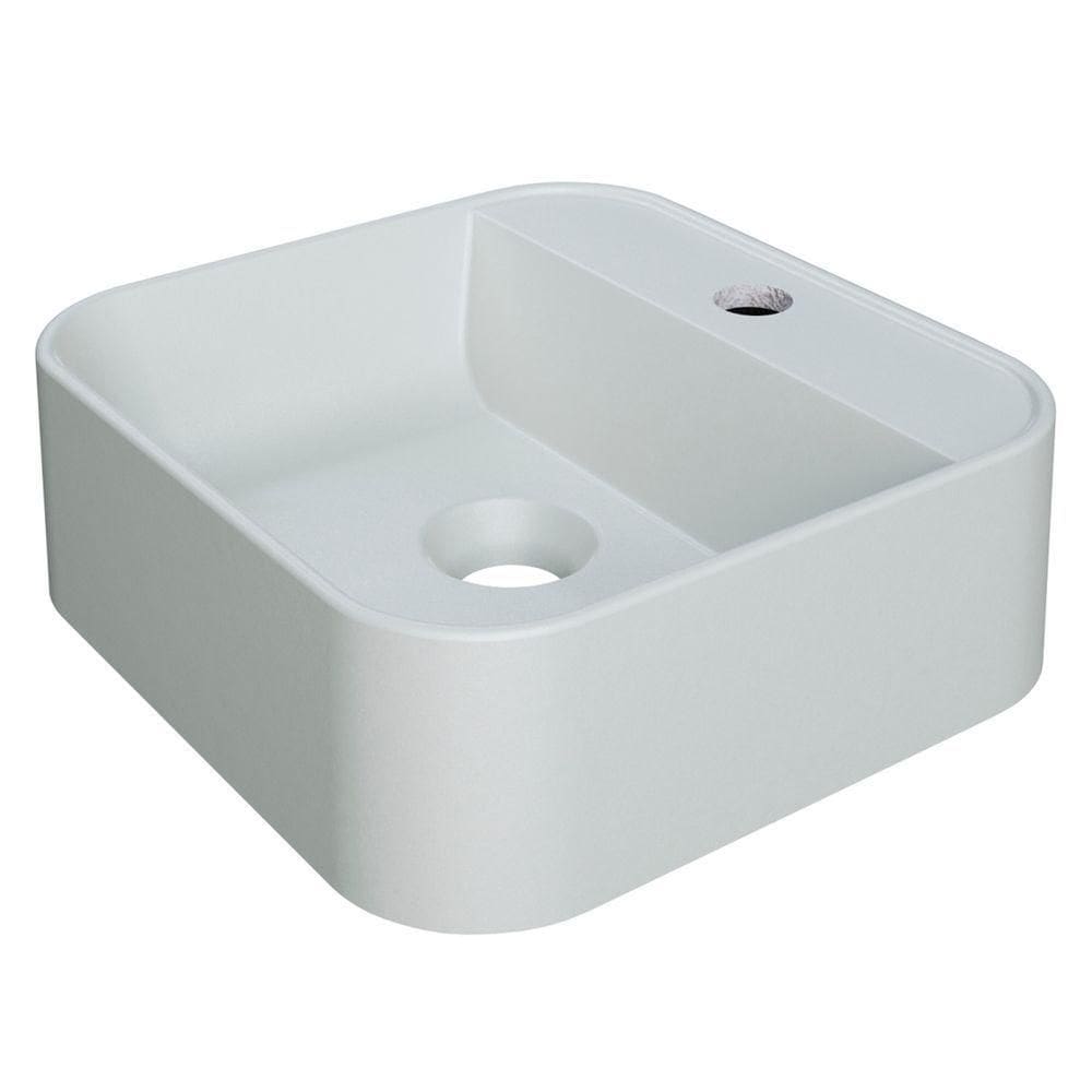 Cuba Pia Para Banheiro Quadrada 32cm ágata C08 Cinza Mpozenato