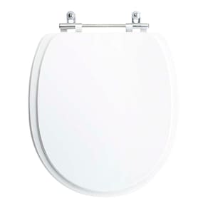 Tampa Vaso Sanitário Madeira Laqueada Village Branco Para Bacia Deca