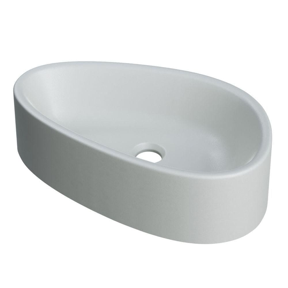 Cuba Pia Para Banheiro Gota 43cm Maitê C08 Cinza Mpozenato