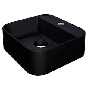 Cuba Pia Para Banheiro Quadrada 32cm ágata C08 Preto Mpozenato