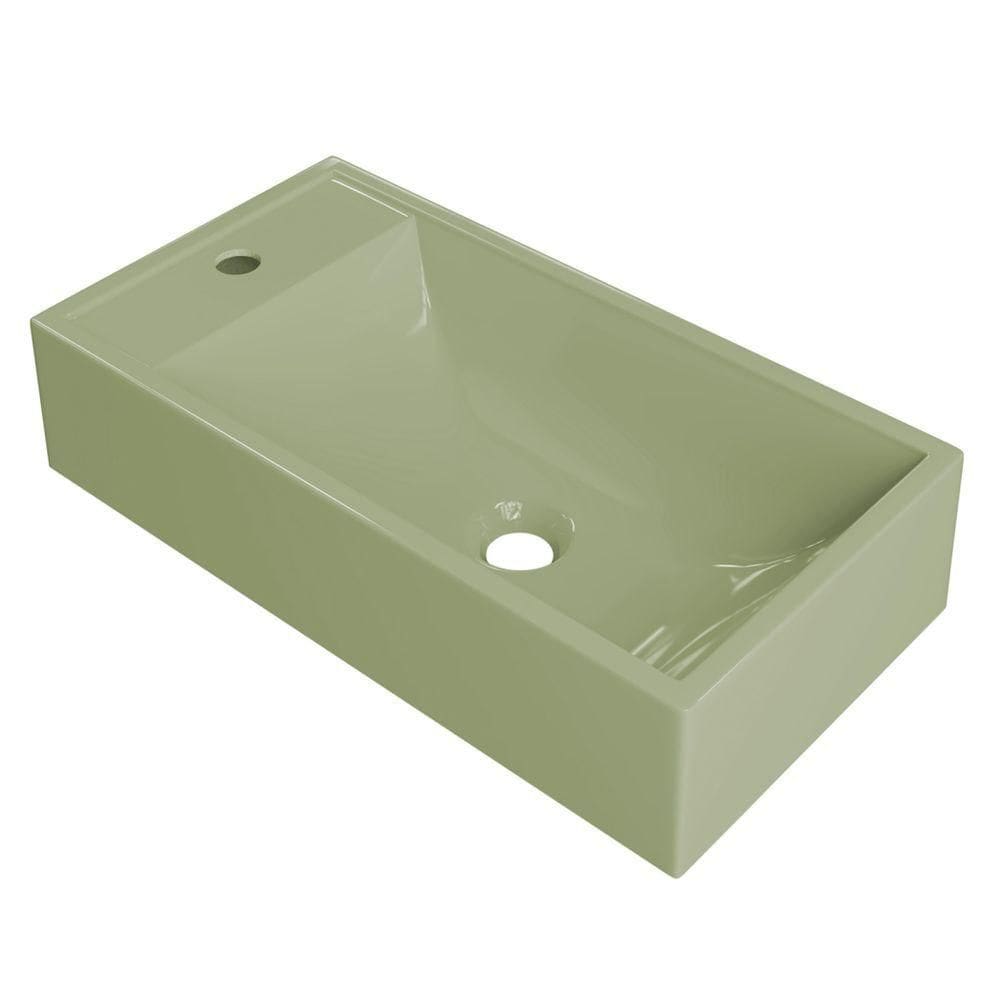 Cuba Pia De Apoio Para Banheiro Retangular 54cm Alva C08 Verde Mpozenato